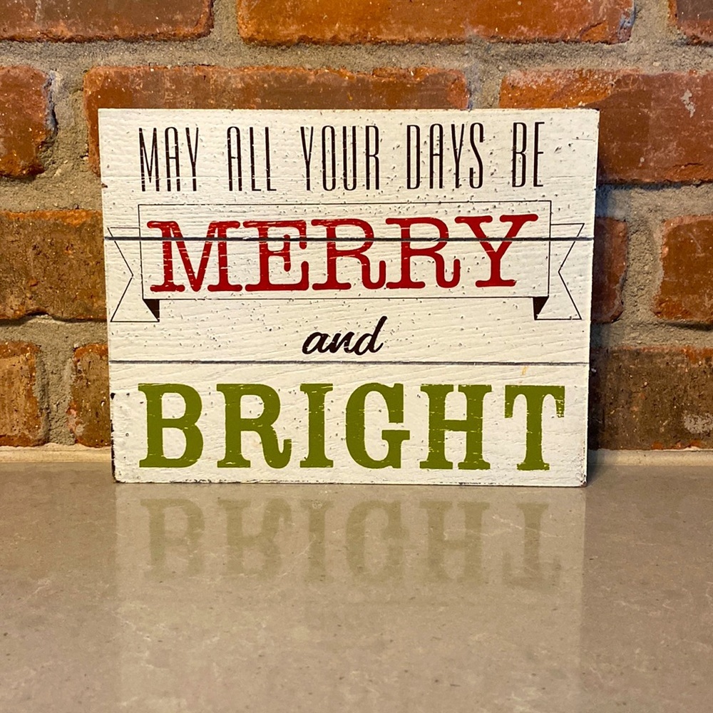 9”x7” wooden Christmas sign